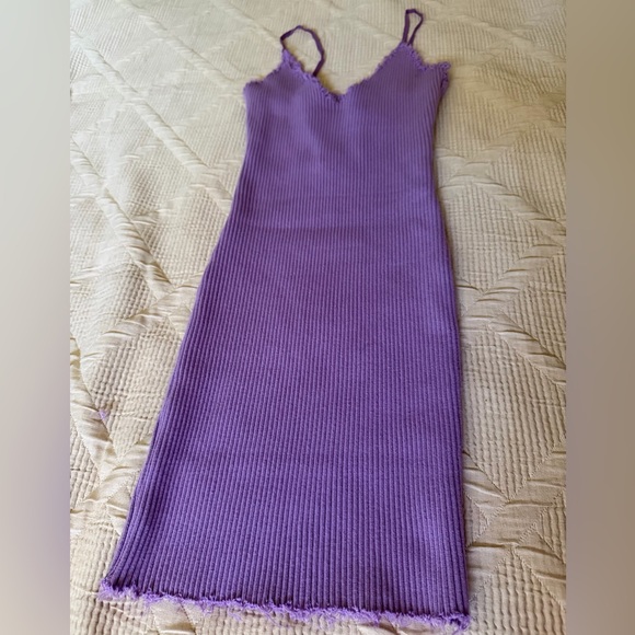 Better Be Dresses & Skirts - Better Be Lavender Ribbed Midi Dress